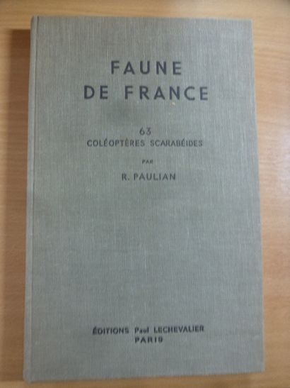 null Faune de France - 63 Coléoptères scarabeidés
R. Paulian, 298 pages, 1959