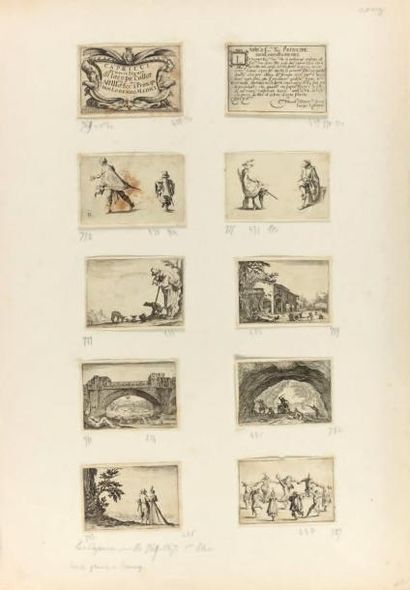Jacques CALLOT (1592 -1635) Les caprices. ( Lieure 428 - 477, manque L. 466, L. 470...