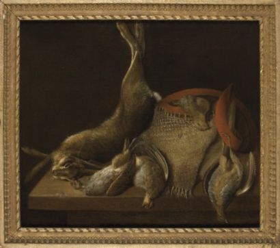 Attribué à William Gowe FERGUSON (Ecosse 1632- Londres 1695) Nature morte au lièvre...