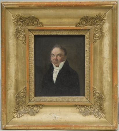 G. Schmid (ÉCOLE allemande XIXe siècle) Portrait d'homme Toile 15 x 13 cm Signé,...