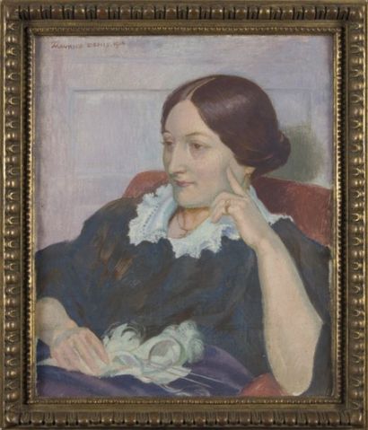 Maurice DENIS 1870-1943 Madame Storez (Verneuil-sur-Avre, Eure), 1914 Huile sur toile,...