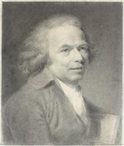 AUGUSTIN Jean Baptiste Jacques (Attribué à) 1759-1832 Portrait d'homme de trois quarts,...