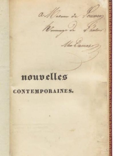 DUMAS Alexandre Nouvelles contemporaines - Paris - Sanson - 1826 - In-12 maroquin...