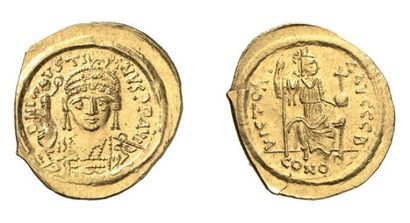null JUSTIN II. Solidus, Constantinople, 567-578. 4.491g, 6h. DOC 4. Superbe (1)