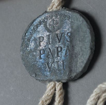 null PIE VII (1742-1823). 3 BULLES PAPALES en son nom, Rome 8 et 9 mars 1819; vélins...