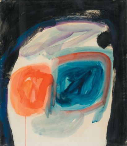 Ruth Francken SANS TITRE, 1962." "SÉRIE :VENISE." "Peinture et collage, signée, située,...