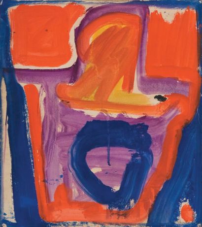 Ruth Francken SANS TITRE, 1962." "SÉRIE :VENISE." "Peinture sur papier marouflé sur...