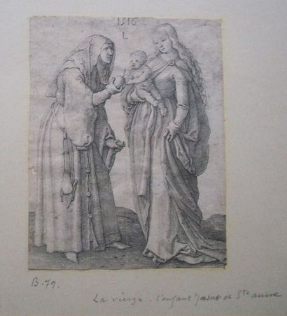 LEYDE Lucas de (vers 1494-1533) La Madeleine - La Vierge à l'enfant et sainte Anne
Deux...