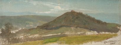 FRANÇOIS-LOUIS FRITZ NIEDERHAUSERN 1828-1888 Montagne, 1865 Huile sur toile, signée...
