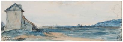 RAFFET Auguste Vue du Havre
Crayon et aquarelle
Daté en bas à gauche Juin - Juillet...