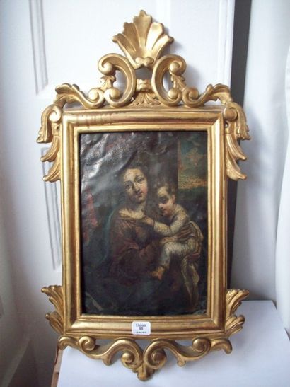 École Française du XVIIe siècle La Vierge à l'enfant
Huile sur cuivre H. 22,8 - L....