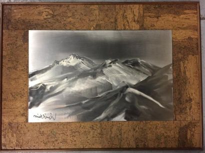 Mick MICHEYL (né en 1922) Les montagnes
Gravure à la pointe sur métal, signée en...