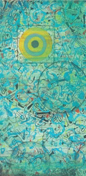 Josaku MAEDA (1926 - 2007) Constellation humaine (9), 1962-3
Peinture sur toile,...
