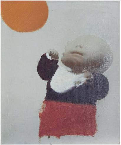 Miljenko STANCI? (1926 - 1977) Ballon
Huile sur toile annotée au dos.
41 x 36 cm