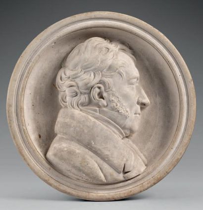 Louis DESPREZ (1799-1870) Prix de Rome de sculpture en 1826.
Buste de M. Bignon,...