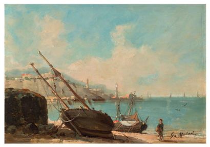 Gustave MASCART (1834 - 1914) Marée basse
Huile sur panneau, porte une signature...