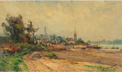 Émile NOIROT (1853 - 1924) Benodet, Finistère, 1908
Huile sur toile, signée et datée...