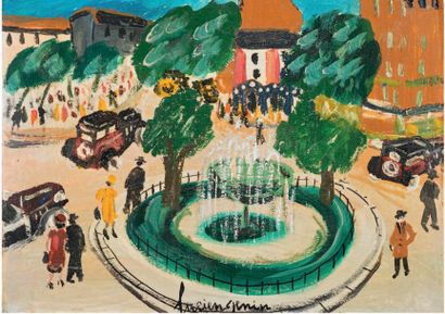 Lucien GENIN (1894 - 1953) Paris, Place Pigalle
Huile sur carton, signée en bas au...