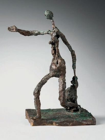 Robert COUTURIER (1905 - 2008) * Femme au drap
Épreuve en bronze patiné, signée,...