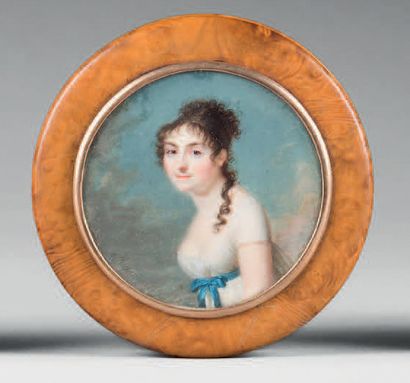 Jean-Baptiste Jacques AUGUSTIN (1759-1832) Portrait présumé de Madame l'amirale de...