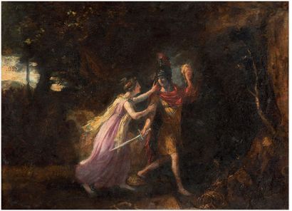REGNAULT Jean - Baptiste (Attribué à) Ariane et Thésée
Huile sur toile
H. 26 - L....