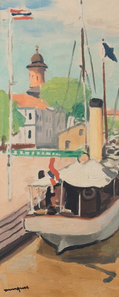 Albert MARQUET (1875 - 1947) Le Danube à Sulina, vers 1931-1933 (?)
Huile sur toile,...