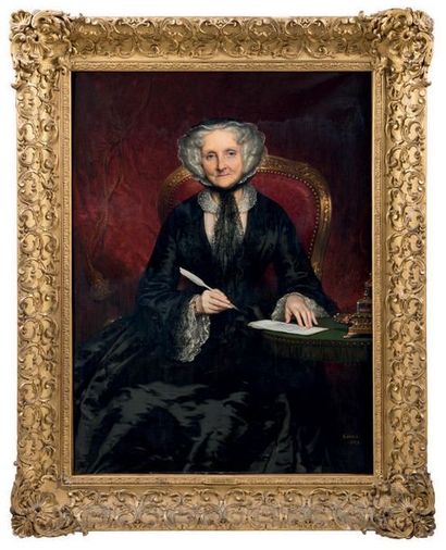 Joseph Désiré COURT (1797-1865) Madame Pauline Rondel Rioult de Bois Rioult âgée...