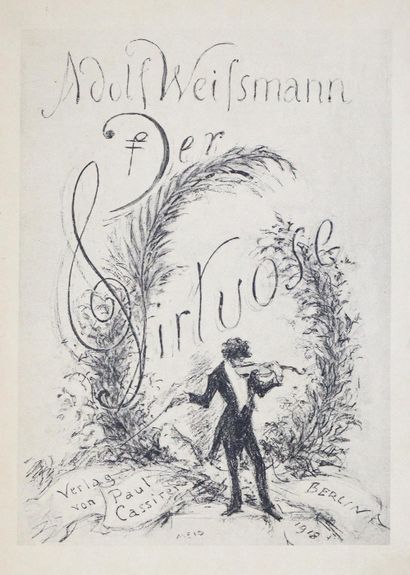 Weissmann,A. Le virtuose. Bln., Cassirer 1918. 4°. Avec 1 gravure originale de Max... Gazette Drouot