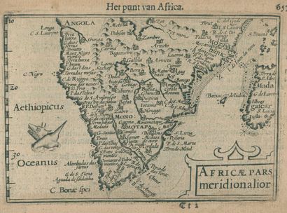 Afrika. Het punt van Africa (le point d'Afrique). Carte gravée sur cuivre tirée de... Gazette Drouot