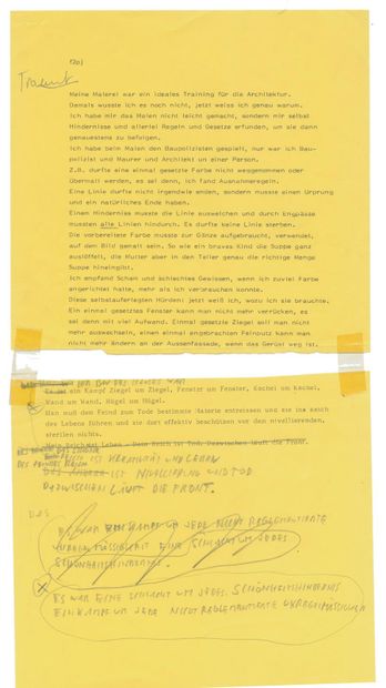 Hundertwasser, Friedensreich. 15 vol. avec annotations et modifications manuscrites... Gazette Drouot