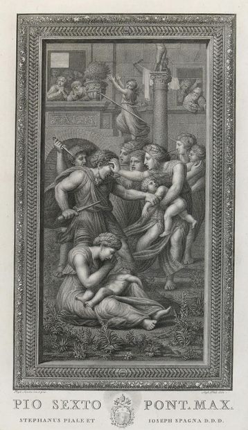 Folo, Giovanni (1764 Bassano - Rome 1836). L'infanticide bethléemite. Gravure sur... Gazette Drouot