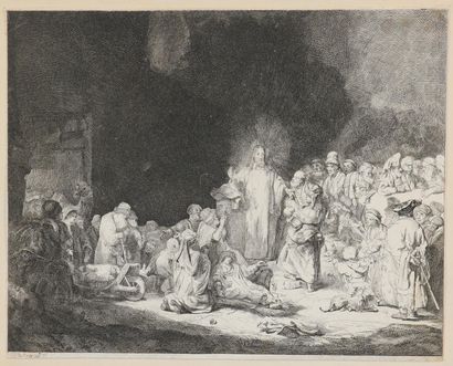 Rembrandt, Harmensz van Rijn (1606 Leyde - 1668 Amsterdam), d'après . Le Christ guérissant... Gazette Drouot