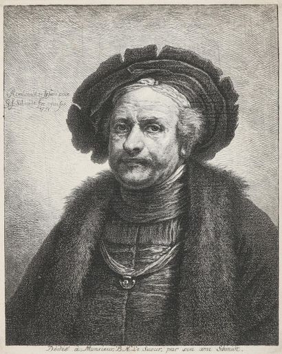 Rembrandt van Rijn, Harmenszoon (1606-1669) d'après . Portrait de vieillesse par... Gazette Drouot