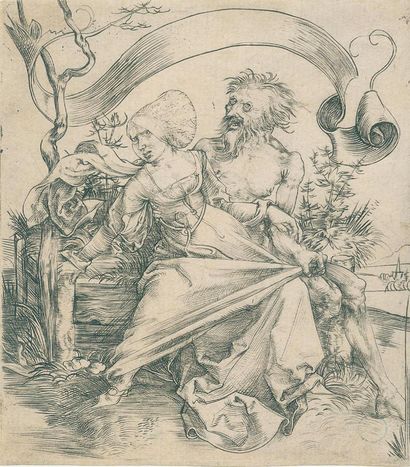 Dürer, Albrecht (1471 Nuremberg 1528). L'homme violent. Gravure sur cuivre vers 1500.... Gazette Drouot