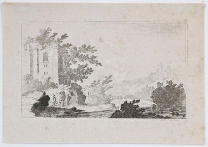 Schendel, Georg van. (1600-1662). Paysages. 9 pl. Gravures à l'eau-forte. 6,8 x 11,2... Gazette Drouot