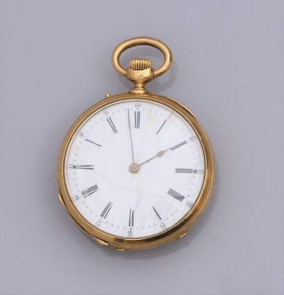 null LEROY & Fils, Horlogers de Marine, petite montre de poche à boitier en or jaune...