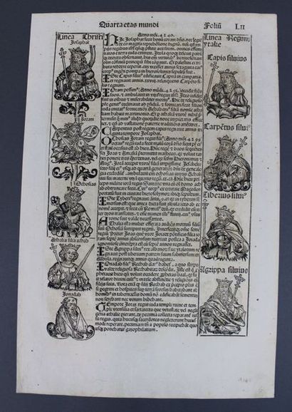 null SCHEDEL Hartmann (1440-1514). La Chronique de Nuremberg. 1493. Folios LII («...