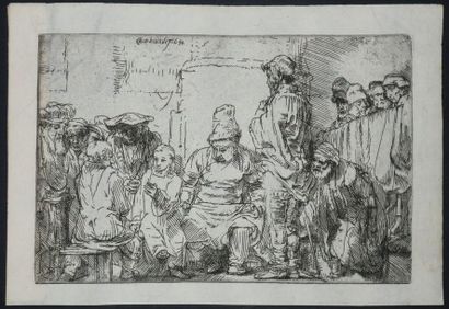 null REMBRANDT Harmenszoon van Rijn (Leyde 1606 † Amsterdam 1669) - "Jésus Christ...