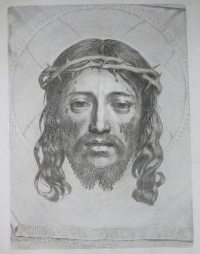 null MELLAN Claude (Abbeville 1601 † Paris 1688). "La Sainte Face". Burin original...