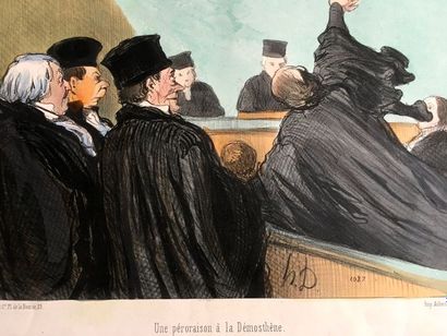 null DAUMIER Honoré (1808 – 1879). Une péroraison à la Démosthène. 1847. Lithographie....