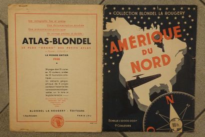 null AMERIQUE DU NORD - Cartes Blondel, échelle 1/12.000.000e, 9 couleurs - Blondel...