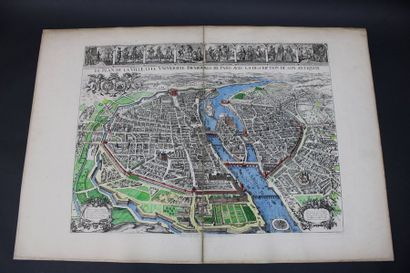 null PARIS (75) – 1630. PLAN de Melchior TAVERNIER (fac-similé). Le plan de la ville,...