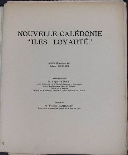 null NOUVELLE-CALÉDONIE - XXe siècle. MASCART Roland (1909-1988). Portfolio Nouvelle...