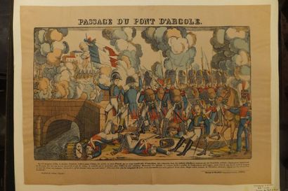 null NAPOLEON (Italie) - PASSAGE DU PONT D'ARCOLE - Gravure sur bois par GEORGIN...