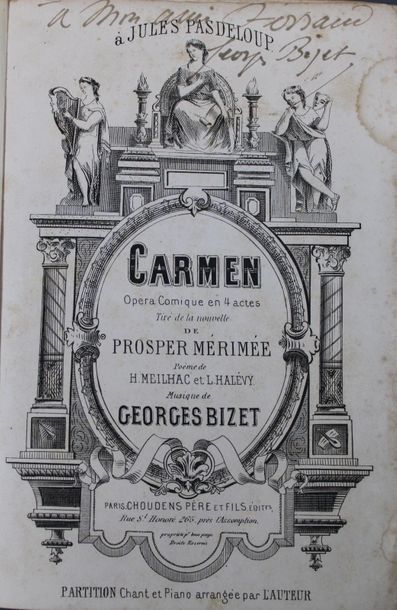 null BIZET (Georges) Carmen, opéra-comique en quatre actes ; Paris, Choudens, s.d....