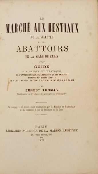 null PARIS - THOMAS (Ernest)

Le Marché aux bestiaux de la Villette et les abattoirs...