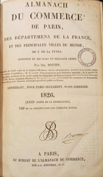 null PARIS - ALMANACH of the Commerce of Paris, of the Departments of France and...
