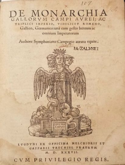 null CHAMPIER (Symphorien)

De Monarchia / Gallorum Campi aurei: ac / triplici imperio,...