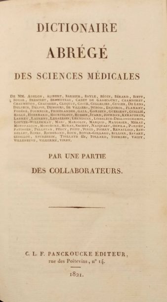 MEDECINE - Dictionnaire abrégé des sciences...