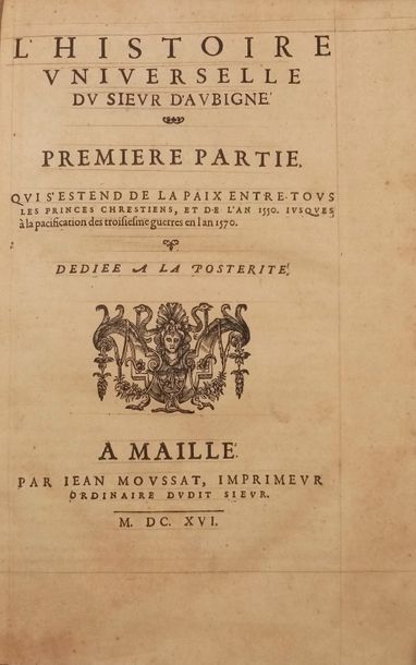 null AUBIGNED (Theodore-Agrippa d')

The Universal History of Sieur d'Aubigné

Maillé...